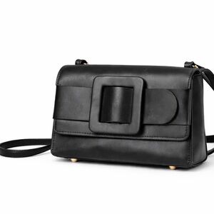 🖤 Ron White Black Leather Crossbody Bag • Made in Italy